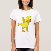 Duck bij Yoga Stretching T-shirt (Voorkant)