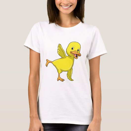 Duck bij Yoga Stretching T-shirt (Voorkant)
