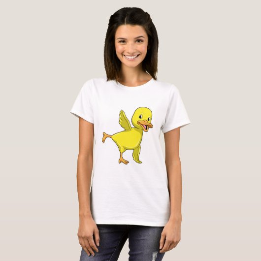 Duck bij Yoga Stretching T-shirt (Voorkant volledig)