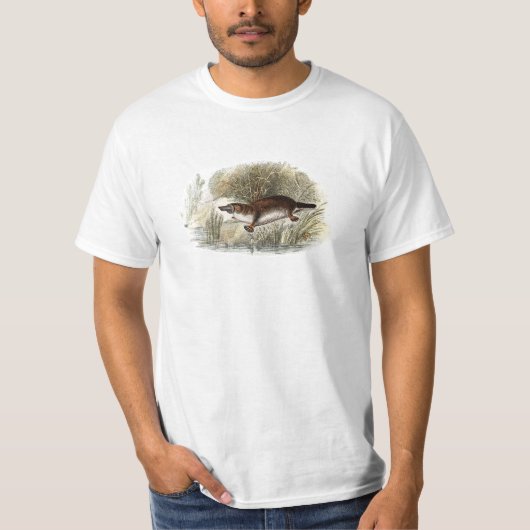  Duck Bill Platypus Illustration uit de jaren 1800 T-shirt (Voorkant)