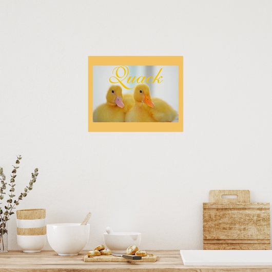 Duck Bird Animal Cute Chick Quack Poster (Keuken)