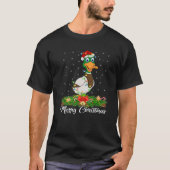 Duck Bird Lover Matching Santa Hat Duck Kerstmis T-shirt (Voorkant)