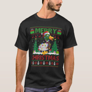 Duck Bird Lover Xmas lichtte lelijke kerstavond to T-shirt