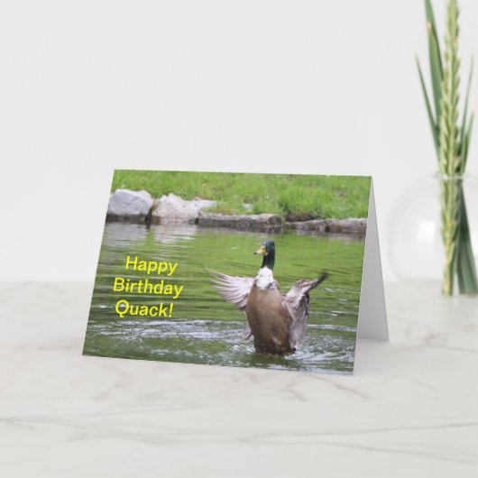 Duck Birthday Card Kaart (Voorkant)