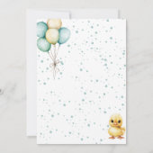 Duck Birthday Invitation • Watercolor Little Duck Kaart (Achterkant)