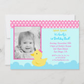 Duck Birthday Invitations Kaart (Voorkant)