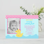 Duck Birthday Invitations Kaart (Staand voorkant)
