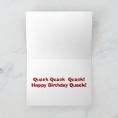 Duck Birthday Kaart (Binnen)
