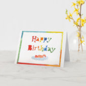 Duck Birthday Kaart (Gele Bloem)