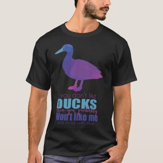Duck black dog eigenaar t-shirt (Voorkant)