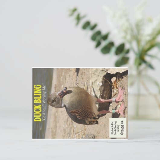 Duck Bling Briefkaart (Staand voorkant)