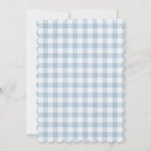 Duck Blue Gingham 1e verjaardag Kaart (Achterkant)