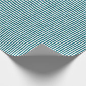 Duck Blue & Ivory Wonky Stripes Cadeaupapier (Hoek)