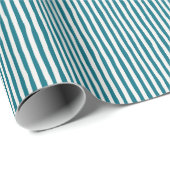 Duck Blue & Ivory Wonky Stripes Cadeaupapier (Rol Hoek)