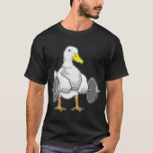 Duck Bodybuilder Dumbbell Bodybuilding T-shirt (Voorkant)