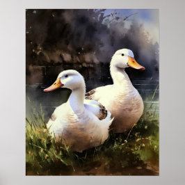 Duck Boerderij Animal Art Print Poster