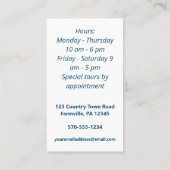 Duck Boerderij White Duck Navy Blue Visitekaartje (Achterkant)