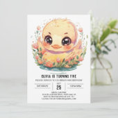 Duck Boho Verjaardag Kaart (Staand voorkant)