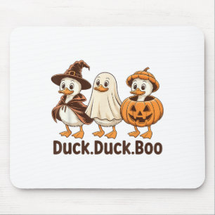 Duck Boo Grappig Schattige Spooky Halloween Retro Muismat
