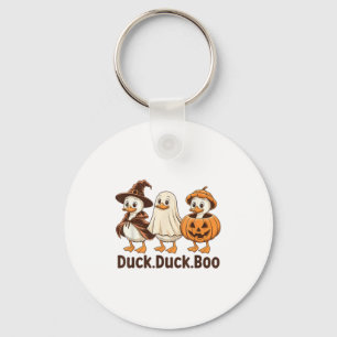 Duck Boo Grappig Schattige Spooky Halloween Retro Sleutelhanger