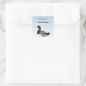 Duck Bookplate Vierkante Sticker (Tas)