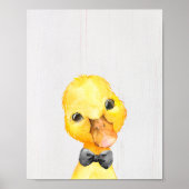 Duck Bowtie Boerderij Nursery Art Print (Voorkant)