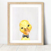 Duck Bowtie Boerderij Nursery Art Print
