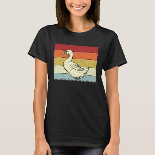 Duck  Boys Girls Vintage Duck Retro T-shirt (Voorkant)