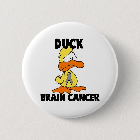Duck Brain Cancer Ronde Button 5,7 Cm (Voorkant)