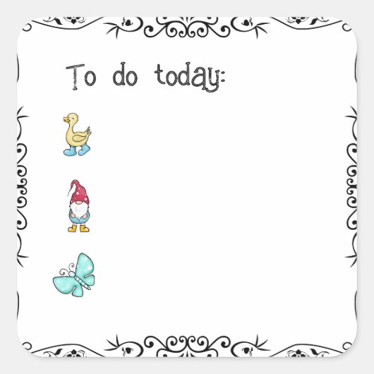 Duck Bullet Journal of Planner Square Sticker (Voorkant)