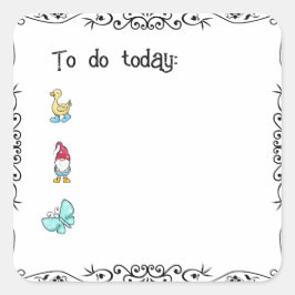 Duck Bullet Journal of Planner Square Sticker
