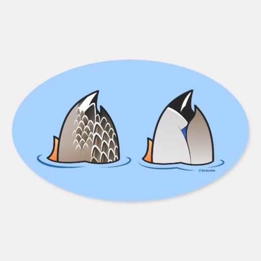 Duck Butts Ovale Sticker (Voorkant)