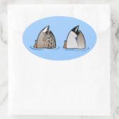 Duck Butts Ovale Sticker (Tas)