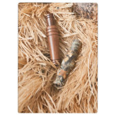 Duck Call Mallard Drak Monogram Initiaal Klembord (Achterkant)