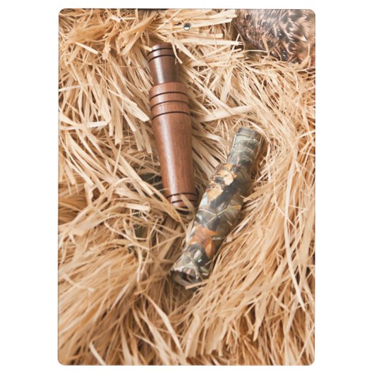 Duck Call Mallard Drak Monogram Initiaal Klembord (Achterkant)