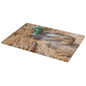 Duck Call Mallard Drake Huntin Glass Cutting Board Snijplank (Hoek)