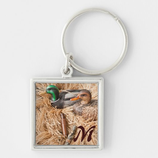 Duck Call Mallard Drake Hunting Key Chain Sleutelhanger (Voorkant)