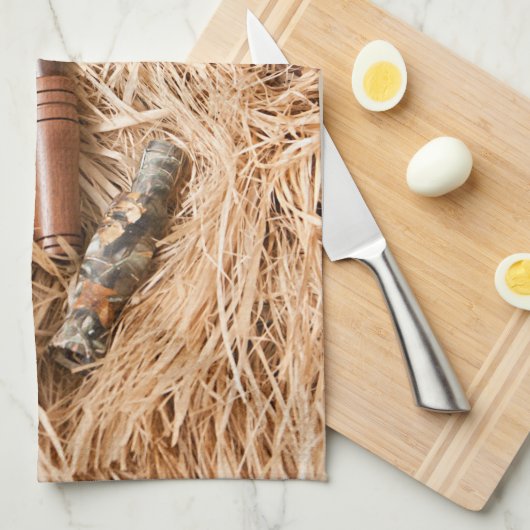 Duck Call Mallard Drake Hunting Kitchen Dish Towel Theedoek (Quarter Fold)