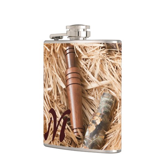 Duck Call Mallard Drake Monogram Whiskey Flask Heupfles (Links)