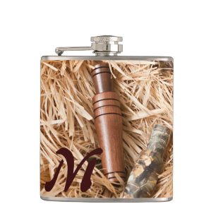 Duck Call Mallard Drake Monogram Whiskey Flask Heupfles