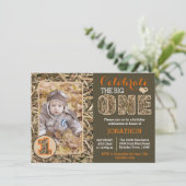 Duck Camo / Camouflage Eerste Verjaardag Party Kaart (Staand voorkant)