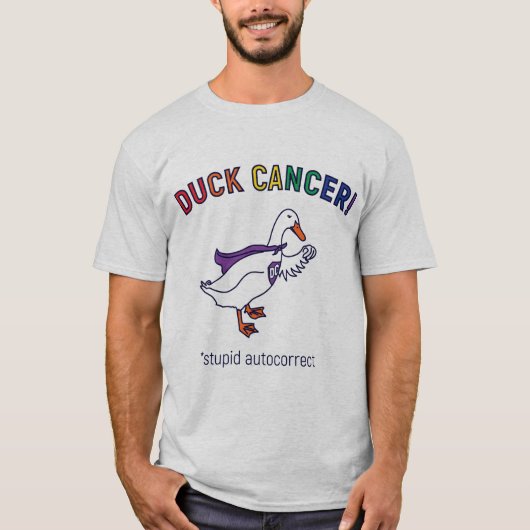Duck Cancer Gray T-shirt (Voorkant)