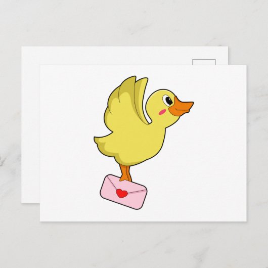 Duck Carrier-duivel Briefkaart (Voorkant / Achterkant)