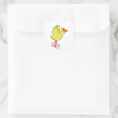 Duck Carrier-duivel Vierkante Sticker (Tas)