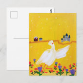 Duck, Castle en Flowers Briefkaart (Voorkant / Achterkant)