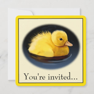 Duck Chick Birthday Party Kaart