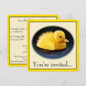 Duck Chick verjaardagsfeestje Kaart (Voorkant / Achterkant)