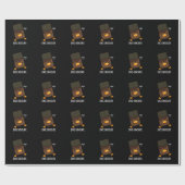 Duck Chocolate Funny Dark Chocolate Pun Dark BG Cadeaupapier (Vlak)