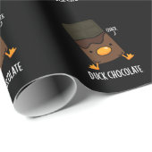 Duck Chocolate Funny Dark Chocolate Pun Dark BG Cadeaupapier (Rol Hoek)