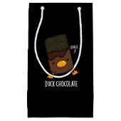 Duck Chocolate Funny Dark Chocolate Pun Dark BG Klein Cadeauzakje (Voorkant)